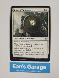 Magic: The Gathering Rune of Sustenance 025/285 KHM Kaldheim Uncommon - Mint - Image 1