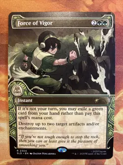MTG Elemental Frame Force of Vigor Secret Lair X Avatar: The Last Airbender NM!! - Image 1
