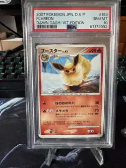 Pokemon Japanese Flareon Rare Dawn Dash 1st Ed. D&P #159 PSA 10 GEM MINT - Image 1