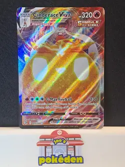 Pokemon TCG Cinderace VMAX Fusion Strike 045/264 Holo Ultra Rare NM/MT - Image 1
