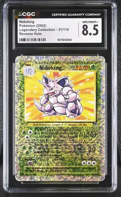 CGC 8.5 Nidoking 2002 Legendary (Collection) 31/110 Reverse Holo Pokemon Card - Image 1