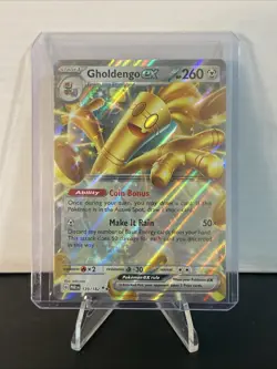 Pokemon Paradox Rift Gholdengo ex 135/182 Double Rare - Image 1