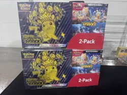 Pokemon TCG Scarlet and Violet Surging Sparks ETB & Booster Bundle Costco 2-pack - Image 1