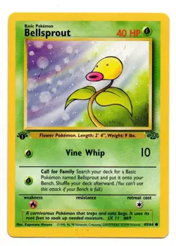 Pokemon Bellsprout 49/64 Jungle Set 1st Edition 1999 Vintage ~ LP/ Free Shipping - Image 1