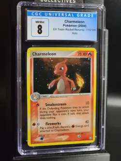 CHARMELEON Holo #110 Pokemon TCG 2004 EX Team Rocket Returns CGC 8 NM/Mint - Image 1