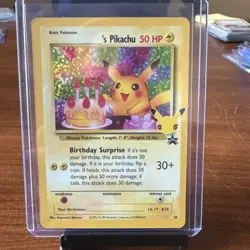 POKEMON CELEBRATIONS CLASSIC COLL. #24 BIRTHDAY PIKACHU HOLO - NM - Image 1