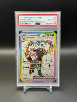 Pokemon Prismatic Umbreon ex Figure Collection Promo 176 PSA 10 GEM - Image 1