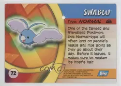 Swablu Topps Pokemon Advanced Challenge #72 2004 - Image 2
