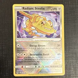 Pokemon TCG Radiant Steelix 124/196 Lost Origin Radiant Rare Holo - Image 1