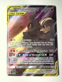 NM - Marshadow & Machamp GX Ultra Rare Full Art Holo 199/214 - Pokemon TCG - Image 1