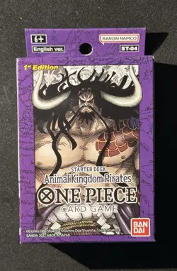 Bandai One Piece Animal Kingdom Super Pre Release ST-04 Deck 1st Edition Sealed! - Image 1
