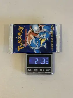 21.35g HEAVY Blastoise Art Pokemon Base Set Booster Pack TCG - Image 1
