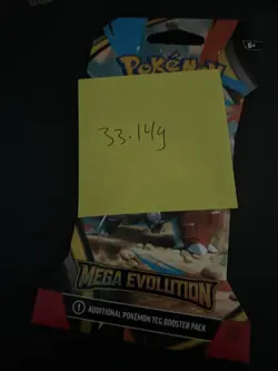 (VERY HEAVY) 33.14g Pokemon TCG Mega Evolution Sleeved Booster Pack (SEALED)✅ - Image 4