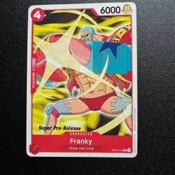 Franky Super Pre-Release ST01-010 - One Piece TCG English Card - NM Straw Hat - Image 1