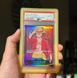 2022 ONE PIECE ST01-001 MONKEY D. LUFFY SUPER PRE RELEASE PSA 10 GEM MINT - Image 1