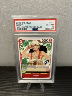 2022 One Piece Super Pre-Release Usopp ST01-002 PSA 10 Gem Mint - Image 1