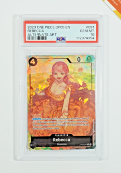 One Piece PSA 10 Rebecca #OP05-091 Awakening of the new era 2023 Japanese - Image 1