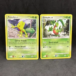 Pokemon TCG - Treecko 79/100 & Grovyle 39/99 Vintage Card Lot - D&P Era - LP - Image 1