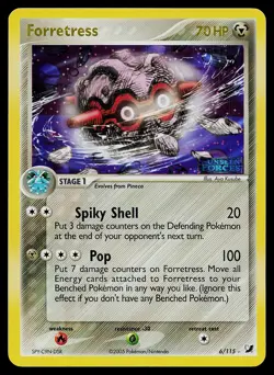 Pokemon Card - Forretress Unseen Forces 6/115 Reverse Holo Stamped - Image 1