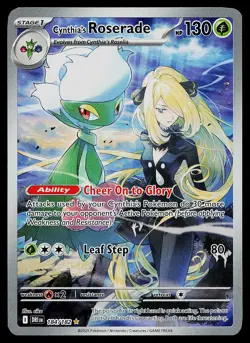 Pokemon Card - Cynthia's Roserade Destined Rivals 184/182 Holo Illustration Rare - Image 1