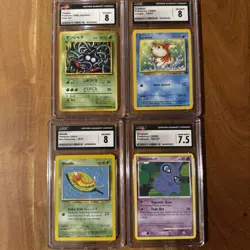 CGC Graded Pokemon Card Lot (4) - Tangela, Goldeen, Weedle, Shuppet NM - Image 1