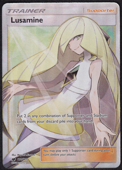 Lusamine Full Art 110/111 Crimson Invasion Holo NM Pokemon Trainer Card - Image 1
