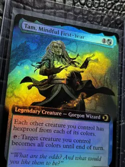 Tam, Mindful First-Year (Extended Art) Lorwyn Eclipsed Pack Fresh! Foil Rare - Image 2