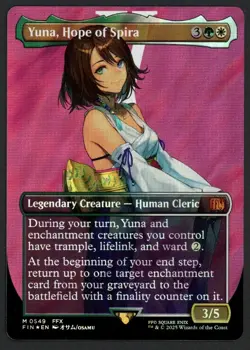 ***Surge FOIL Borderless Yuna, Hope of Spira*** MTG Final Fantasy Kid Icarus - Image 1