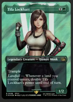 ***Surge FOIL Borderless Tifa Lockhart*** MTG Final Fantasy Kid Icarus - Image 1