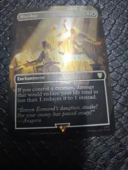 MTG - Worship - Silver Foil - Hildebrandt Art - Lord of the Rings - Magic - Image 1