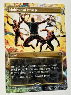 Multiversal Passage 0206 Borderless Non Foil Spider Man Magic The Gathering NM - Image 1