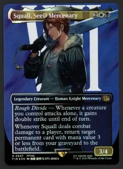 ***Surge FOIL Borderless Squall, SeeD Mercenary*** MTG Final Fantasy Kid Icarus - Image 1