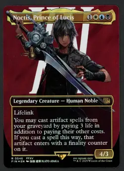 ***Surge FOIL Borderless Noctis, Prince of Lucis*** MTG Final Fantasy Kid Icarus - Image 1