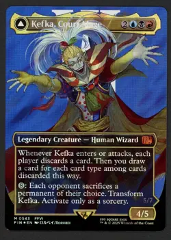 ***Surge FOIL Borderless Kefka, Court Mage*** MTG Final Fantasy Kid Icarus - Image 1