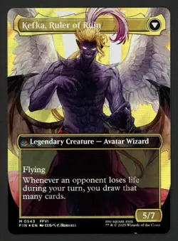 ***Surge FOIL Borderless Kefka, Court Mage*** MTG Final Fantasy Kid Icarus - Image 2