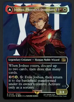 ***Surge FOIL Borderless Joshua, Phoenix's Dominant MTG Final Fantasy Kid Icarus - Image 1