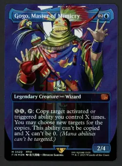 ***Surge FOIL Borderless Gogo, Master of Mimicry*** MTG Final Fantasy Kid Icarus - Image 1