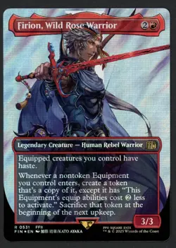 ***Surge FOIL Borderless Firion, Wild Rose Warrior* MTG Final Fantasy Kid Icarus - Image 1