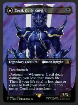 ***Surge FOIL Borderless Cecil, Dark Knight*** MTG Final Fantasy Kid Icarus - Image 1