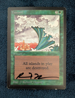 MTG Tsunami Signed Richard Thomas - Revised - Vintage Magic - Image 1
