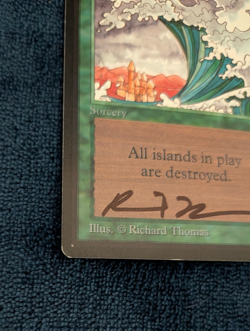 MTG Tsunami Signed Richard Thomas - Revised - Vintage Magic - Image 4
