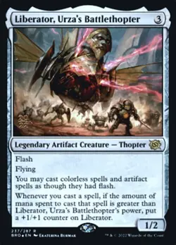 MTG Liberator, Urza's Battlethopter - Foil - Prerelease Promo, Prerelease & Rele - Image 1
