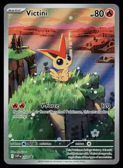Pokemon Card - Victini Scarlet & Violet Promo 208 Promo Illustration Rare - Image 1