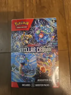 Pokemon Tcg Stellar Crown Scarlet And Violet Booster Bundle 6 Packs New And Seal - Image 1