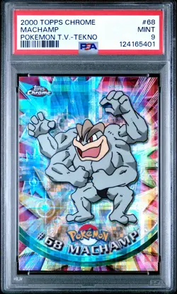 2000 TOPPS CHROME POKEMON T.V. TEKNO #68 MACHAMP PSA 9 - Image 1