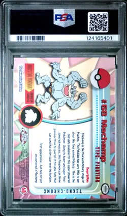 2000 TOPPS CHROME POKEMON T.V. TEKNO #68 MACHAMP PSA 9 - Image 2