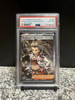 Pokemon TCG Professor's Research 240/198 SV01 Ultra Rare Full Art Holo PSA 6 - Image 1
