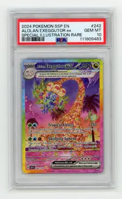 PSA 10 ALOLAN EXEGGUTOR EX #242 SPECIAL ILLUSTRATION RARE 2024 POKEMON SURGING - Image 1