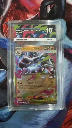 Pokemon Mega Charizard X Ex 013/094 Perfect Sub Grades Ace 10 - Image 1