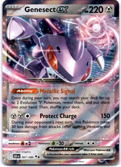 Pokemon TCG Genesect ex 067/086 Black Bolt Holo Rare Near Mint - Image 1